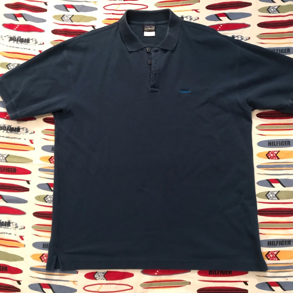 VINTAGE Patagonia Blue Polo LARGE